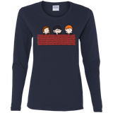 T-Shirts Navy / S Brick Wall Women's Long Sleeve T-Shirt