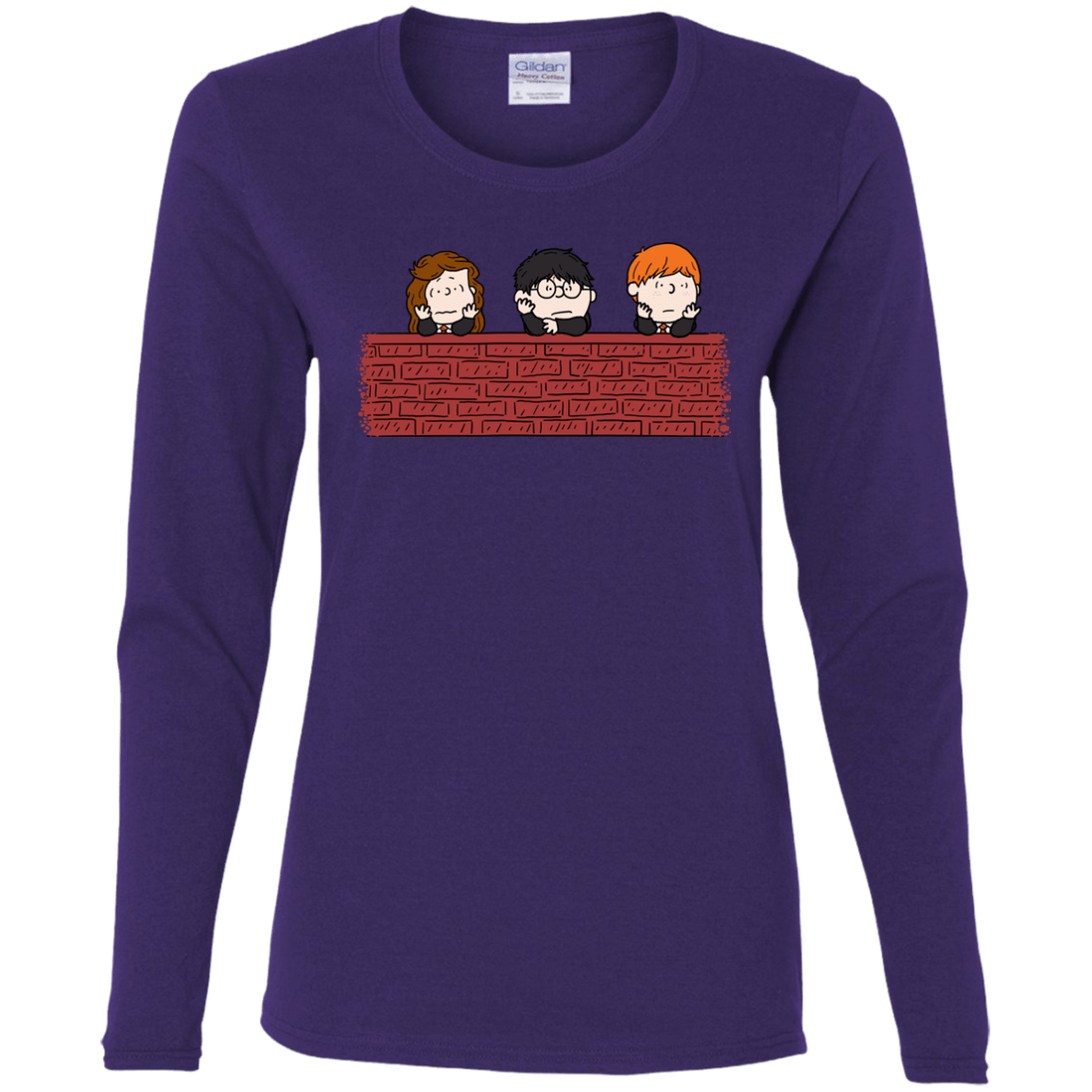 T-Shirts Purple / S Brick Wall Women's Long Sleeve T-Shirt