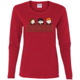 T-Shirts Red / S Brick Wall Women's Long Sleeve T-Shirt