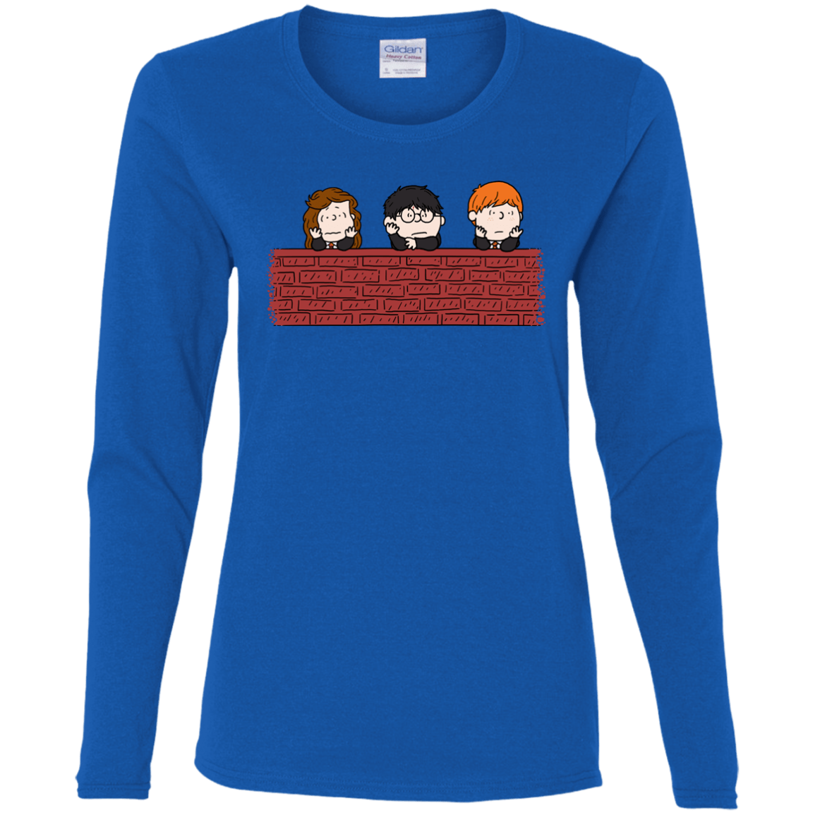 T-Shirts Royal / S Brick Wall Women's Long Sleeve T-Shirt