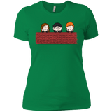 T-Shirts Kelly Green / X-Small Brick Wall Women's Premium T-Shirt