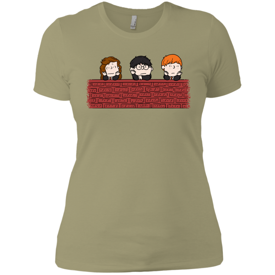 T-Shirts Light Olive / X-Small Brick Wall Women's Premium T-Shirt