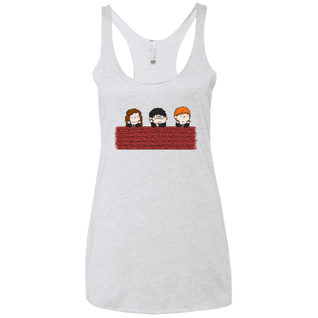 T-Shirts Heather White / X-Small Brick Wall Women's Triblend Racerback Tank