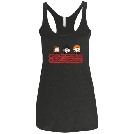 T-Shirts Vintage Black / X-Small Brick Wall Women's Triblend Racerback Tank