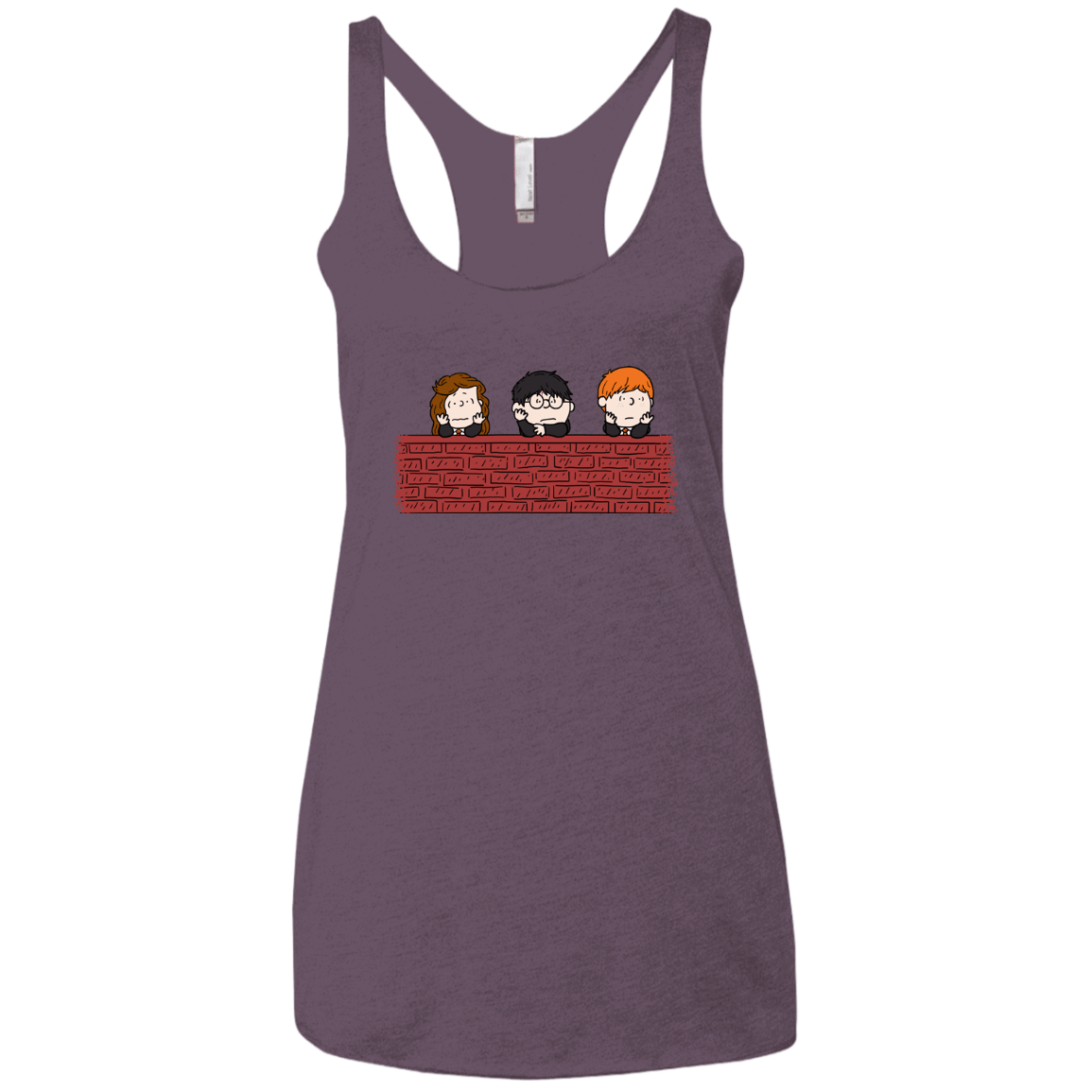 T-Shirts Vintage Purple / X-Small Brick Wall Women's Triblend Racerback Tank