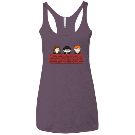 T-Shirts Vintage Purple / X-Small Brick Wall Women's Triblend Racerback Tank