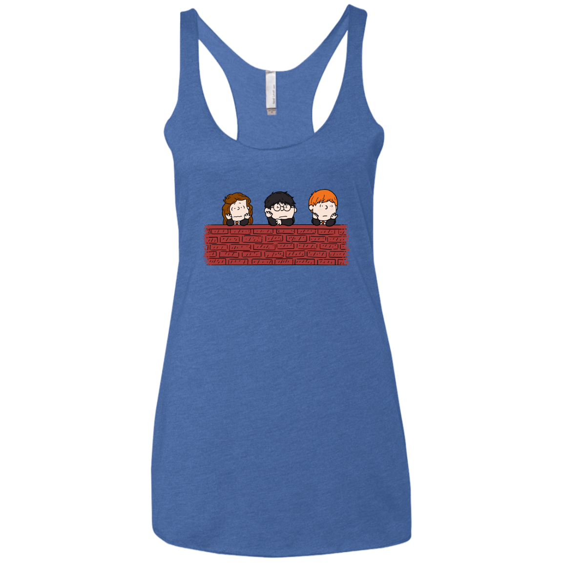 T-Shirts Vintage Royal / X-Small Brick Wall Women's Triblend Racerback Tank