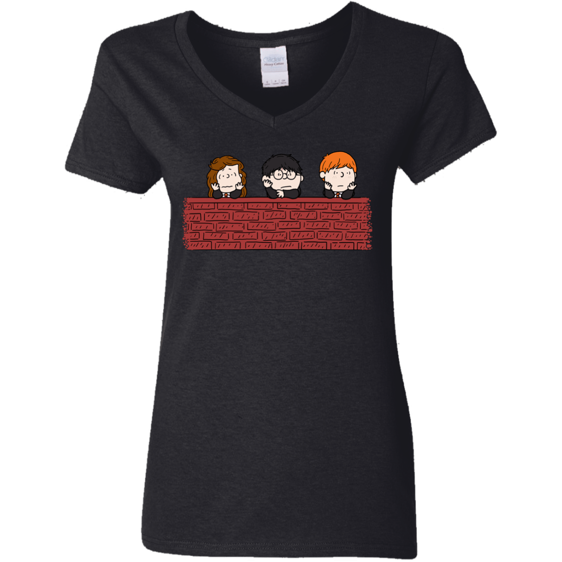 T-Shirts Black / S Brick Wall Women's V-Neck T-Shirt