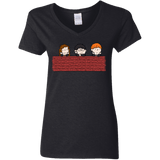 T-Shirts Black / S Brick Wall Women's V-Neck T-Shirt