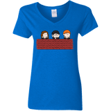 T-Shirts Royal / S Brick Wall Women's V-Neck T-Shirt