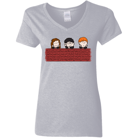 T-Shirts Sport Grey / S Brick Wall Women's V-Neck T-Shirt