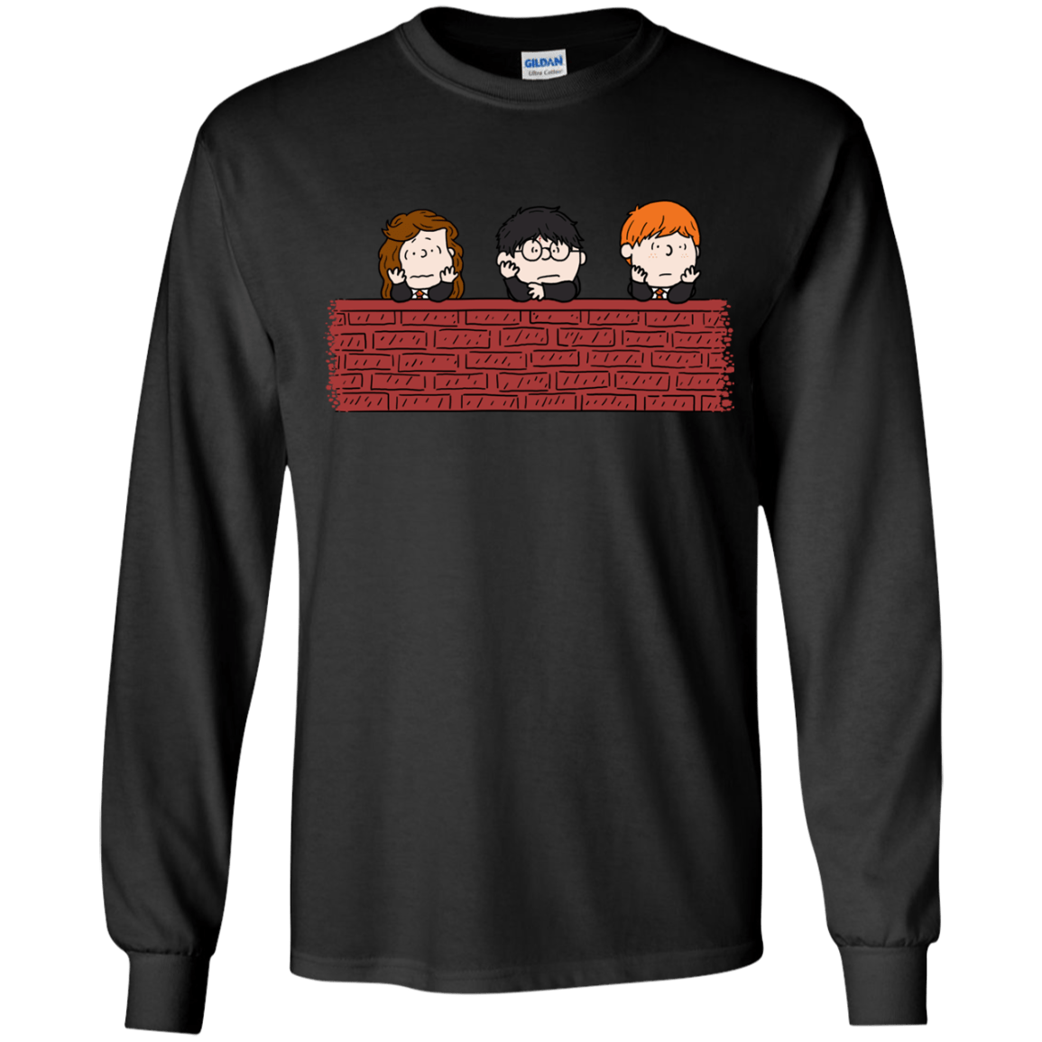 T-Shirts Black / YS Brick Wall Youth Long Sleeve T-Shirt