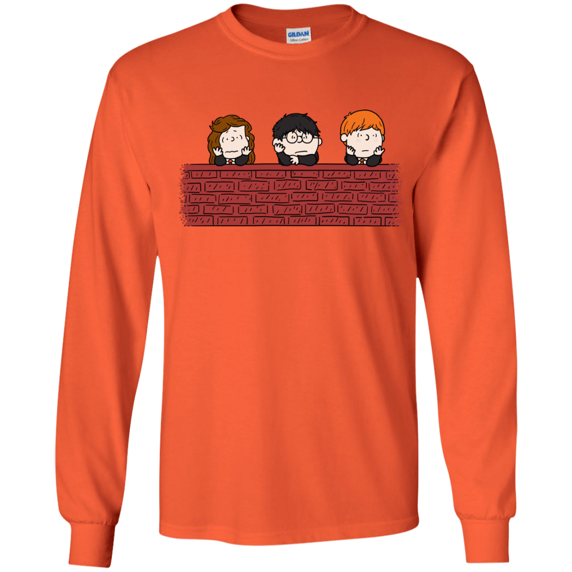 T-Shirts Orange / YS Brick Wall Youth Long Sleeve T-Shirt