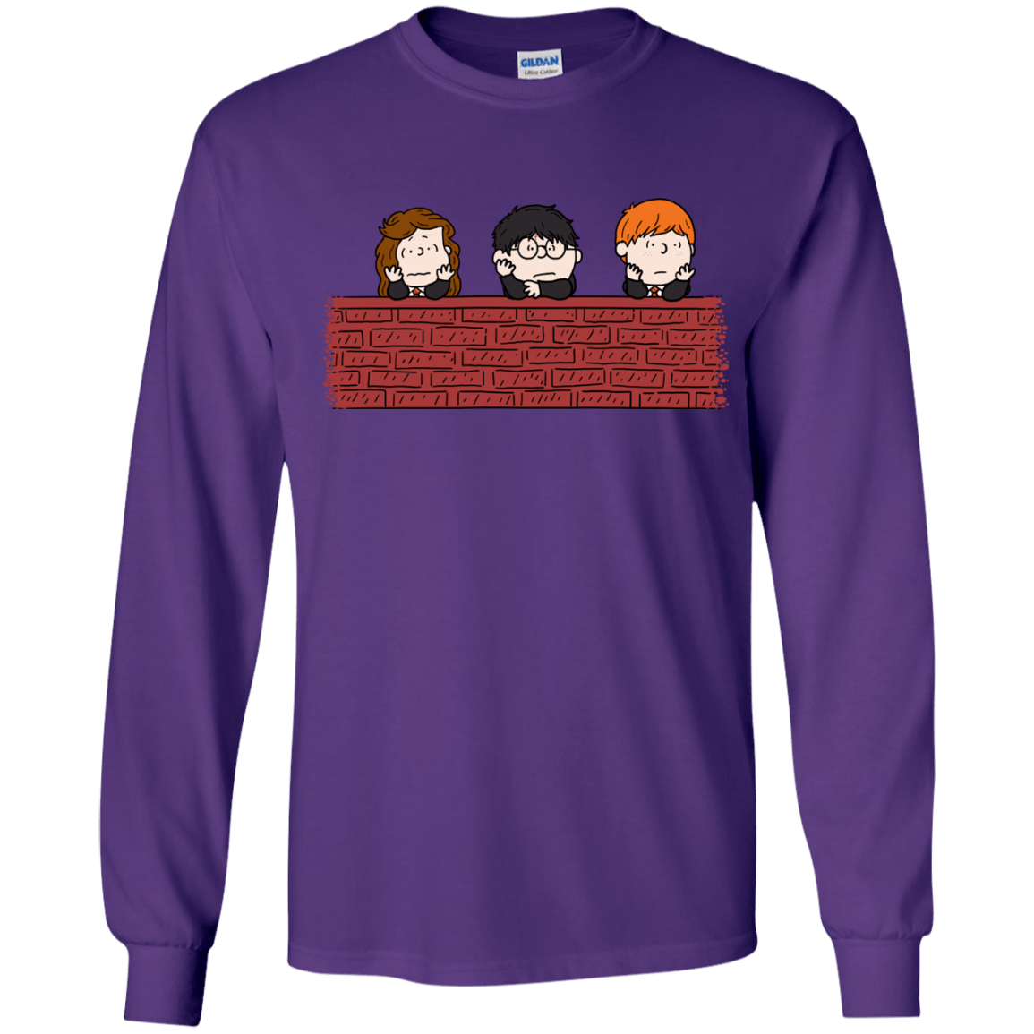 T-Shirts Purple / YS Brick Wall Youth Long Sleeve T-Shirt