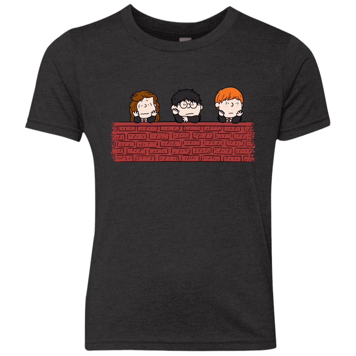 T-Shirts Vintage Black / YXS Brick Wall Youth Triblend T-Shirt