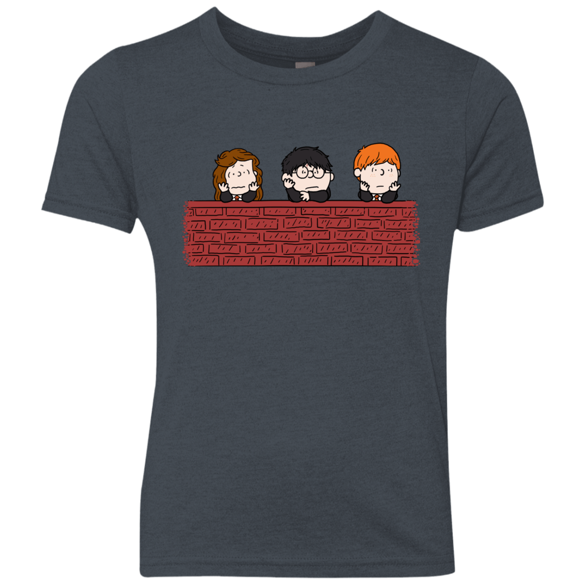 T-Shirts Vintage Navy / YXS Brick Wall Youth Triblend T-Shirt