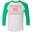 T-Shirts Heather White/Envy / X-Small Bring Back Barb Triblend 3/4 Sleeve