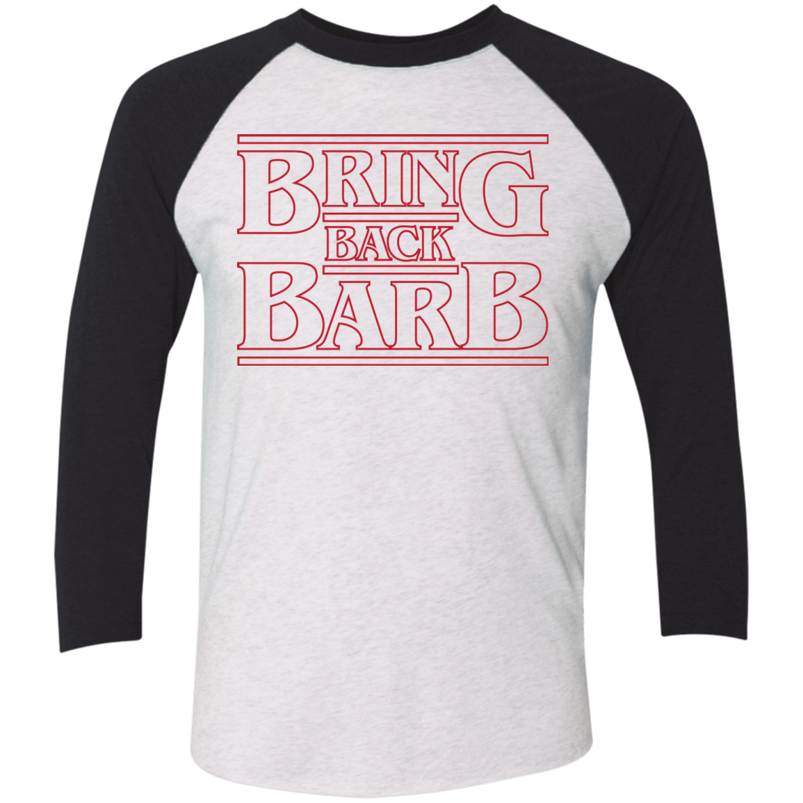 T-Shirts Heather White/Vintage Black / X-Small Bring Back Barb Triblend 3/4 Sleeve