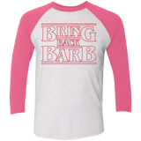 T-Shirts Heather White/Vintage Pink / X-Small Bring Back Barb Triblend 3/4 Sleeve