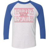 T-Shirts Heather White/Vintage Royal / X-Small Bring Back Barb Triblend 3/4 Sleeve