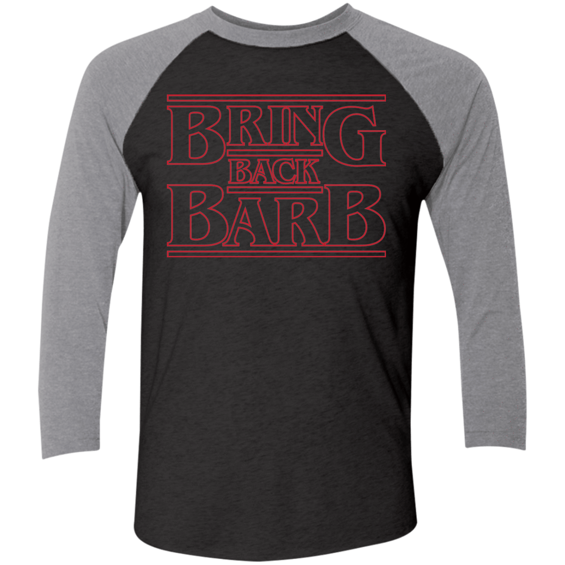 T-Shirts Vintage Black/Premium Heather / X-Small Bring Back Barb Triblend 3/4 Sleeve