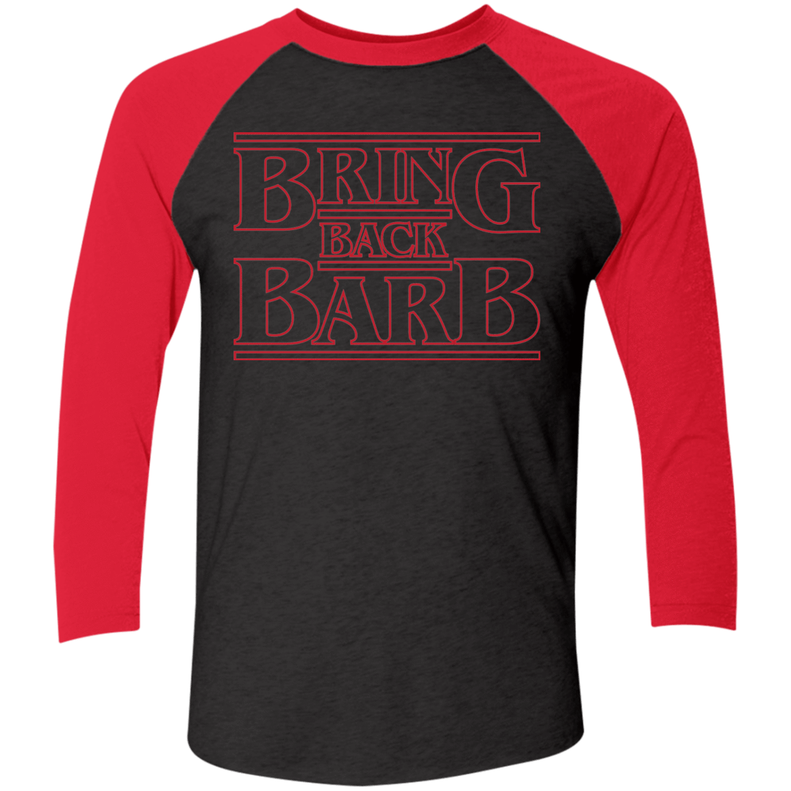 T-Shirts Vintage Black/Vintage Red / X-Small Bring Back Barb Triblend 3/4 Sleeve