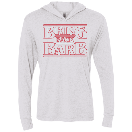 T-Shirts Heather White / X-Small Bring Back Barb Triblend Long Sleeve Hoodie Tee