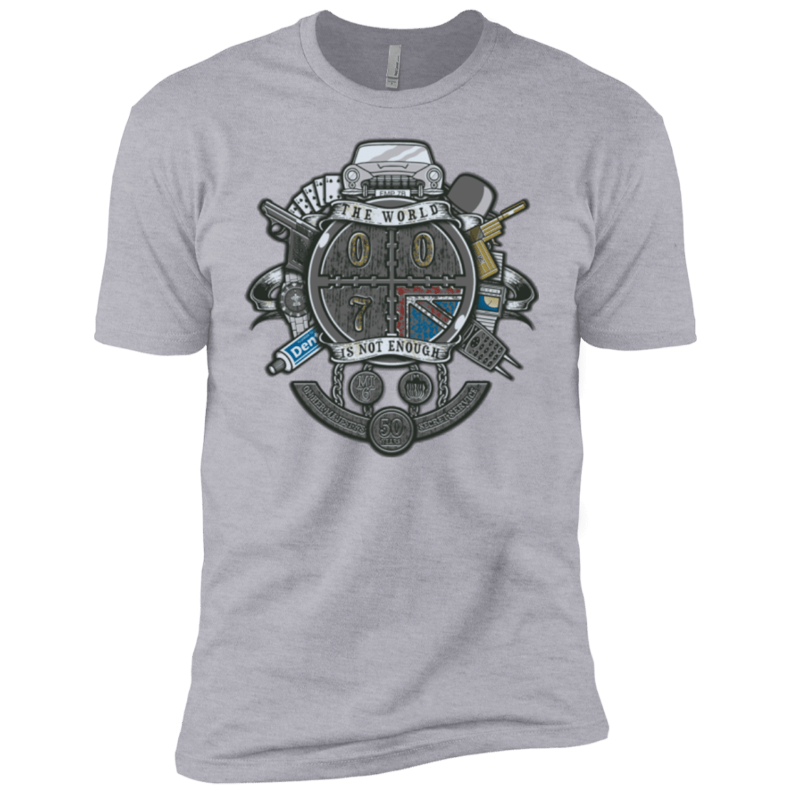 T-Shirts Heather Grey / YXS British Spy Crest Boys Premium T-Shirt