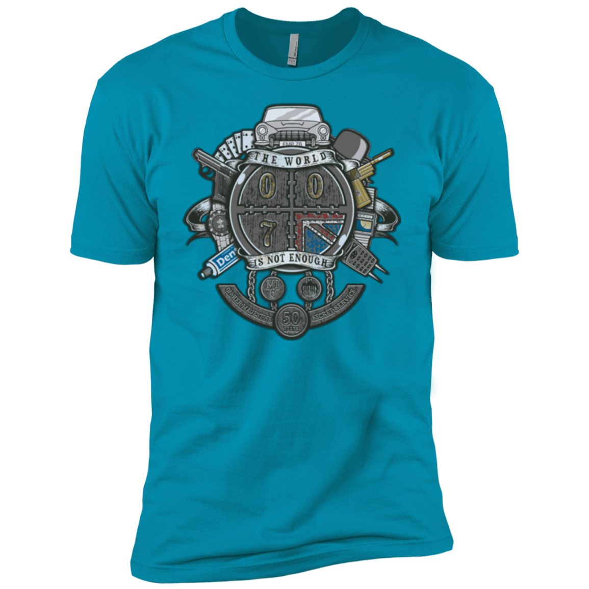 T-Shirts Turquoise / YXS British Spy Crest Boys Premium T-Shirt
