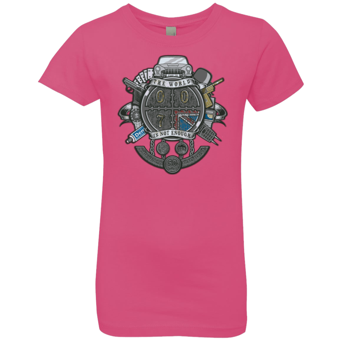 T-Shirts Hot Pink / YXS British Spy Crest Girls Premium T-Shirt