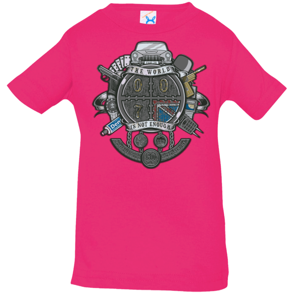 T-Shirts Hot Pink / 6 Months British Spy Crest Infant PremiumT-Shirt