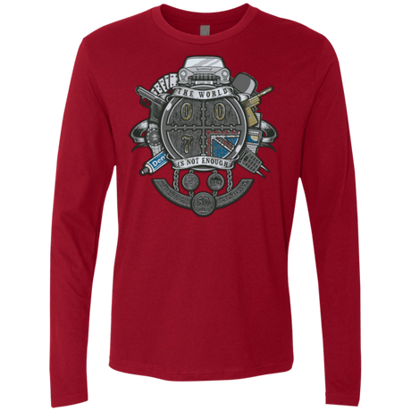 T-Shirts Cardinal / Small British Spy Crest Men's Premium Long Sleeve