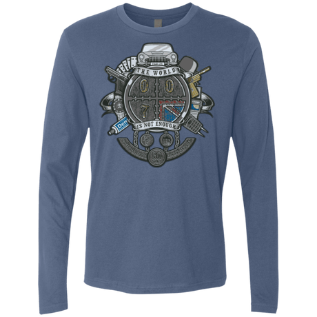 T-Shirts Indigo / Small British Spy Crest Men's Premium Long Sleeve