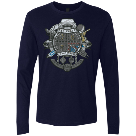 T-Shirts Midnight Navy / Small British Spy Crest Men's Premium Long Sleeve