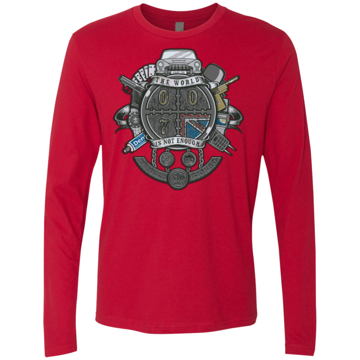 T-Shirts Red / Small British Spy Crest Men's Premium Long Sleeve