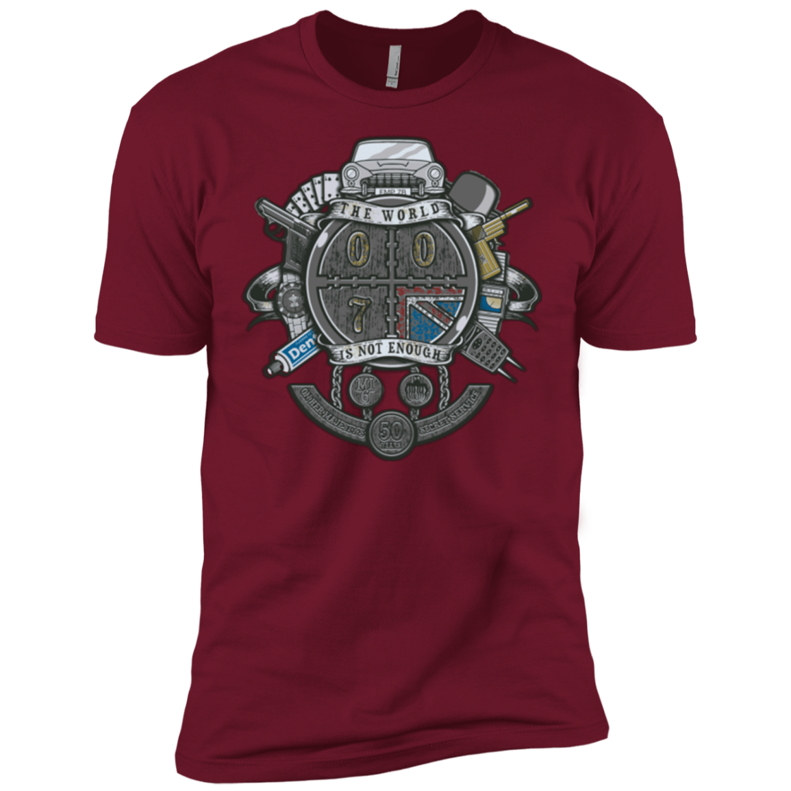 T-Shirts Cardinal / X-Small British Spy Crest Men's Premium T-Shirt