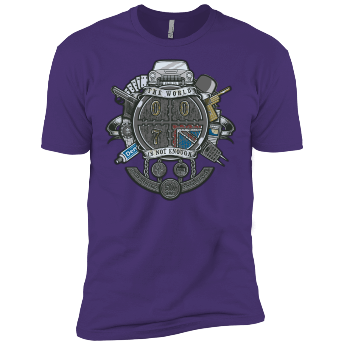 T-Shirts Purple / X-Small British Spy Crest Men's Premium T-Shirt