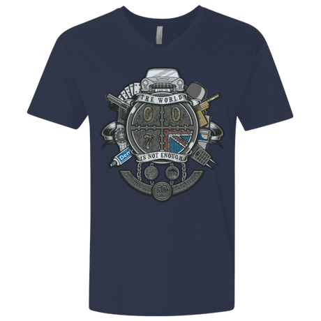 T-Shirts Midnight Navy / X-Small British Spy Crest Men's Premium V-Neck