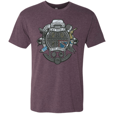 T-Shirts Vintage Purple / Small British Spy Crest Men's Triblend T-Shirt