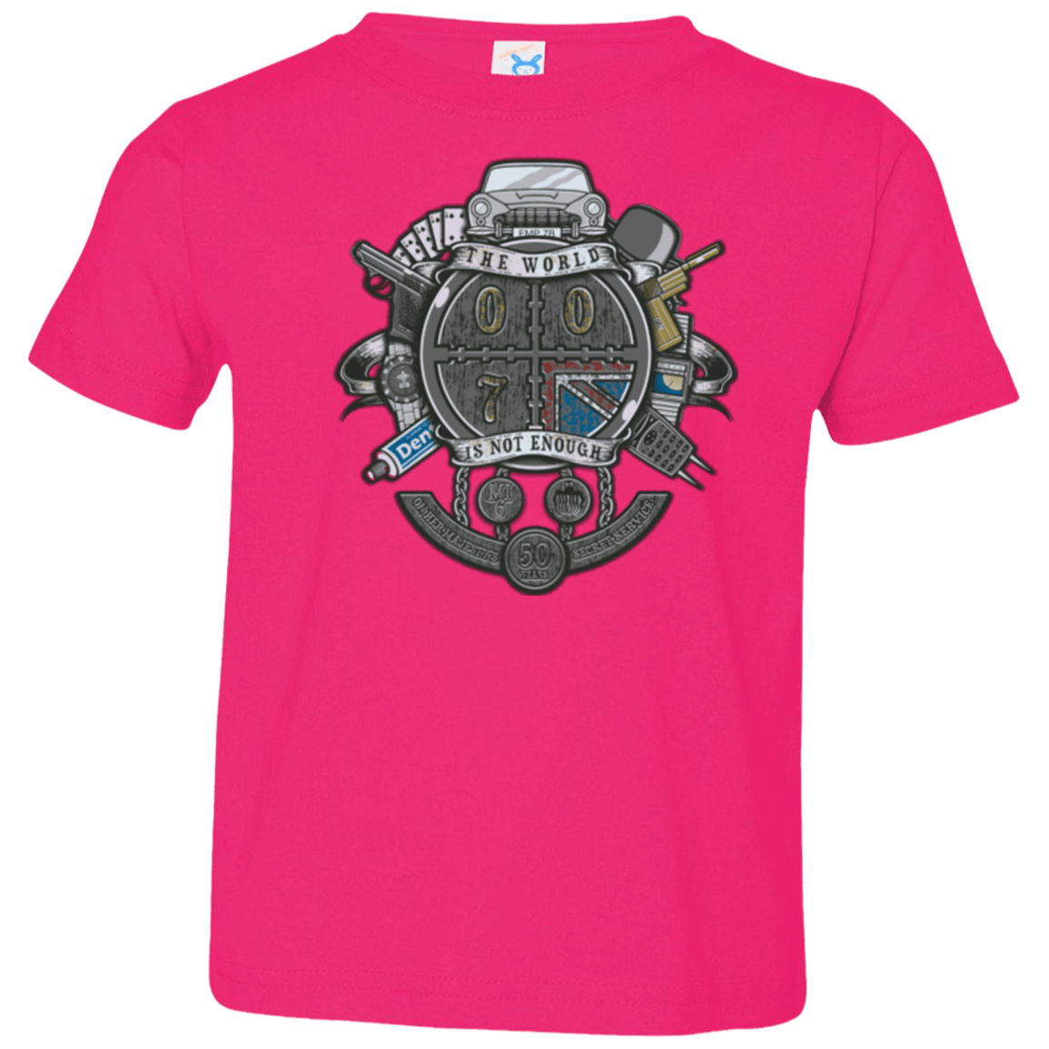 T-Shirts Hot Pink / 2T British Spy Crest Toddler Premium T-Shirt