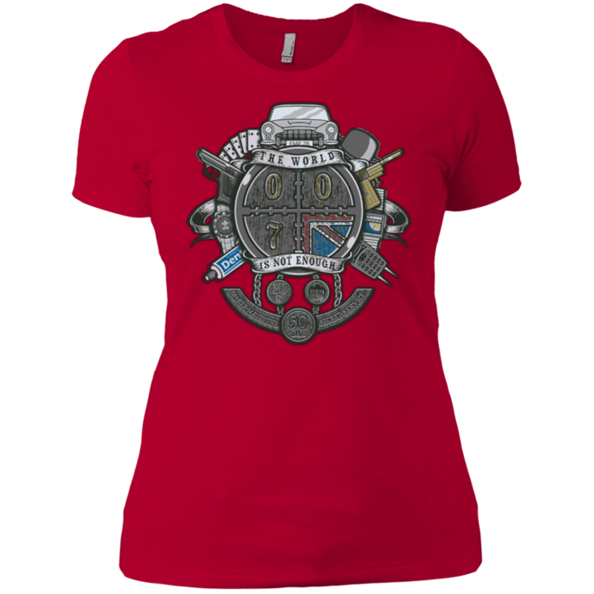 T-Shirts Red / X-Small British Spy Crest Women's Premium T-Shirt