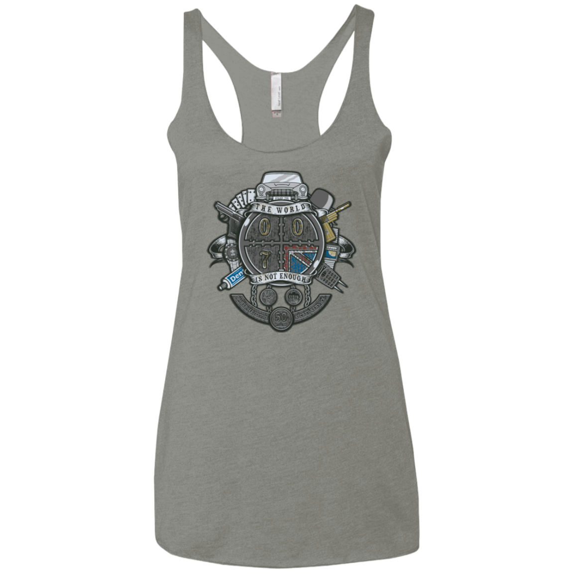 T-Shirts Venetian Grey / X-Small British Spy Crest Women's Triblend Racerback Tank
