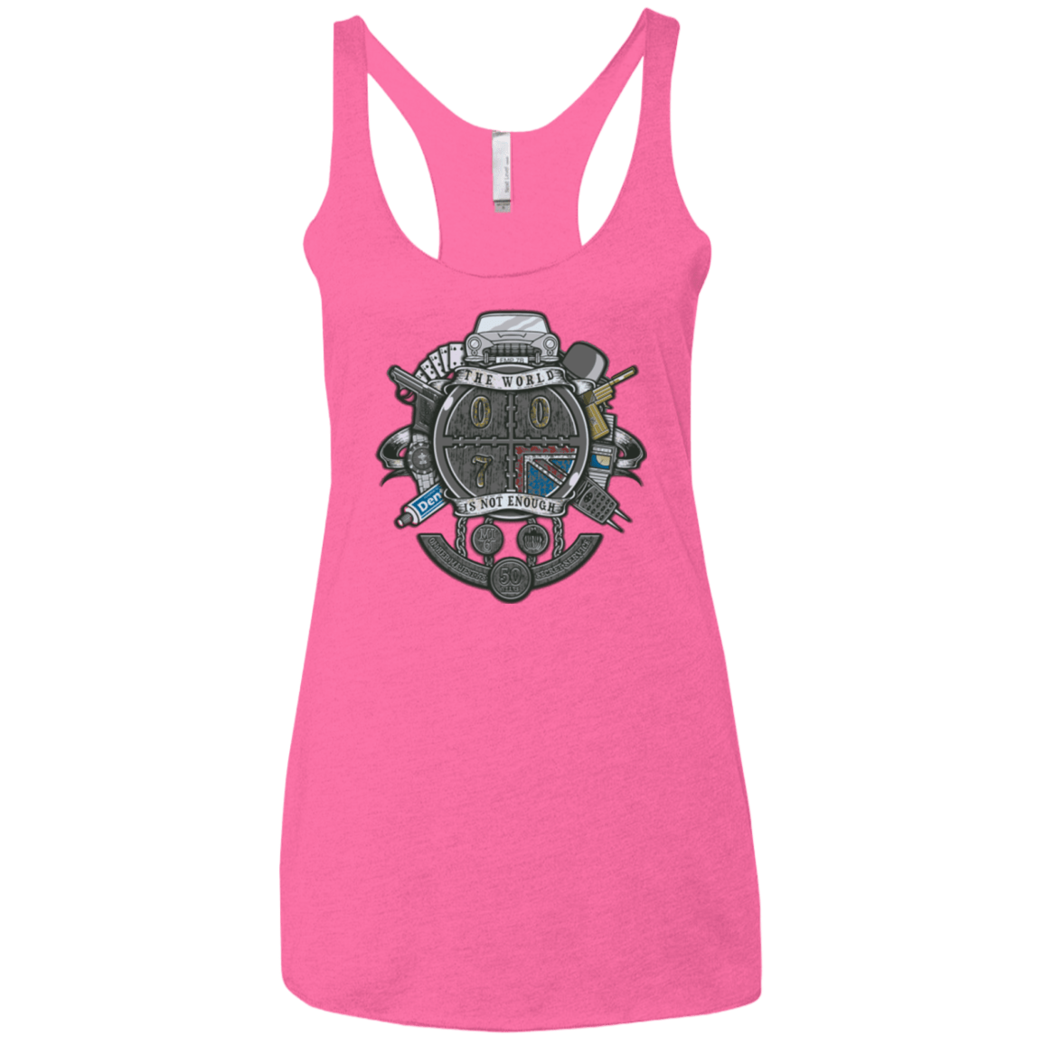 T-Shirts Vintage Pink / X-Small British Spy Crest Women's Triblend Racerback Tank