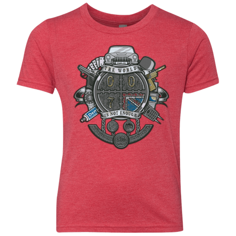 T-Shirts Vintage Red / YXS British Spy Crest Youth Triblend T-Shirt