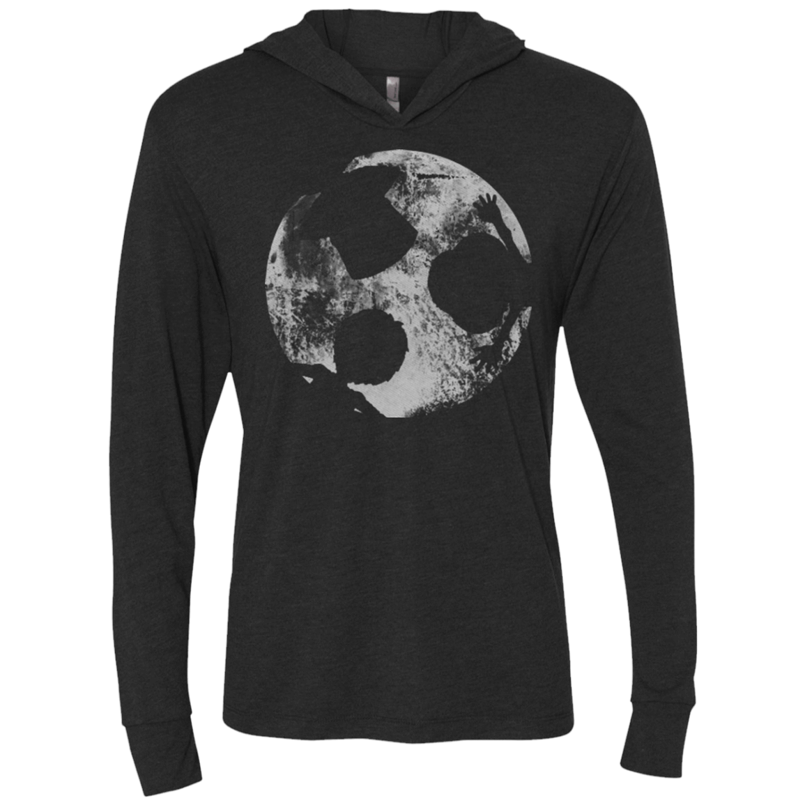 T-Shirts Vintage Black / X-Small Brothers Moon Triblend Long Sleeve Hoodie Tee