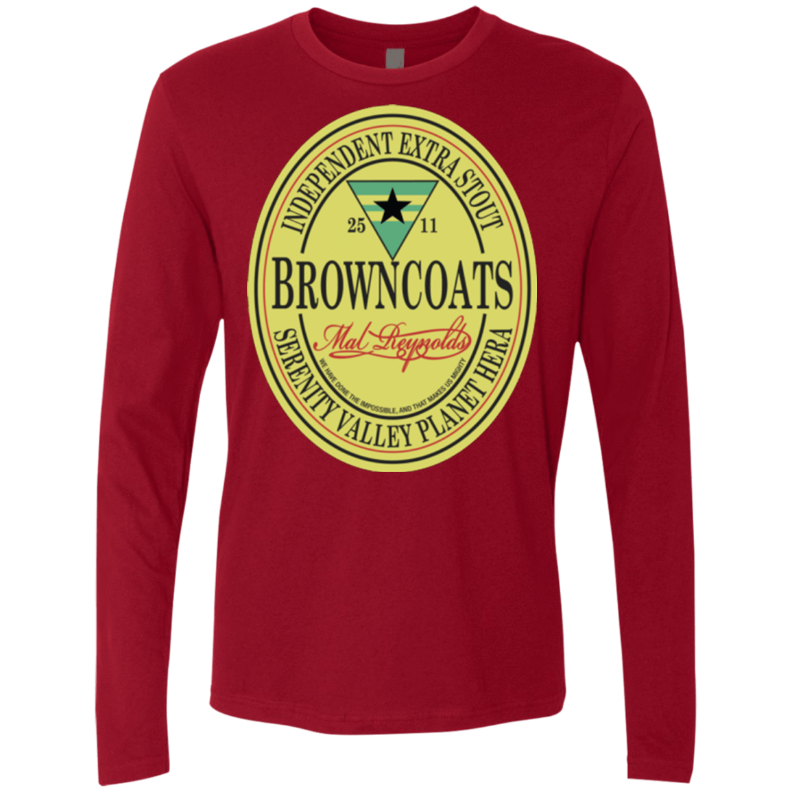 T-Shirts Cardinal / Small Browncoats Stout Men's Premium Long Sleeve