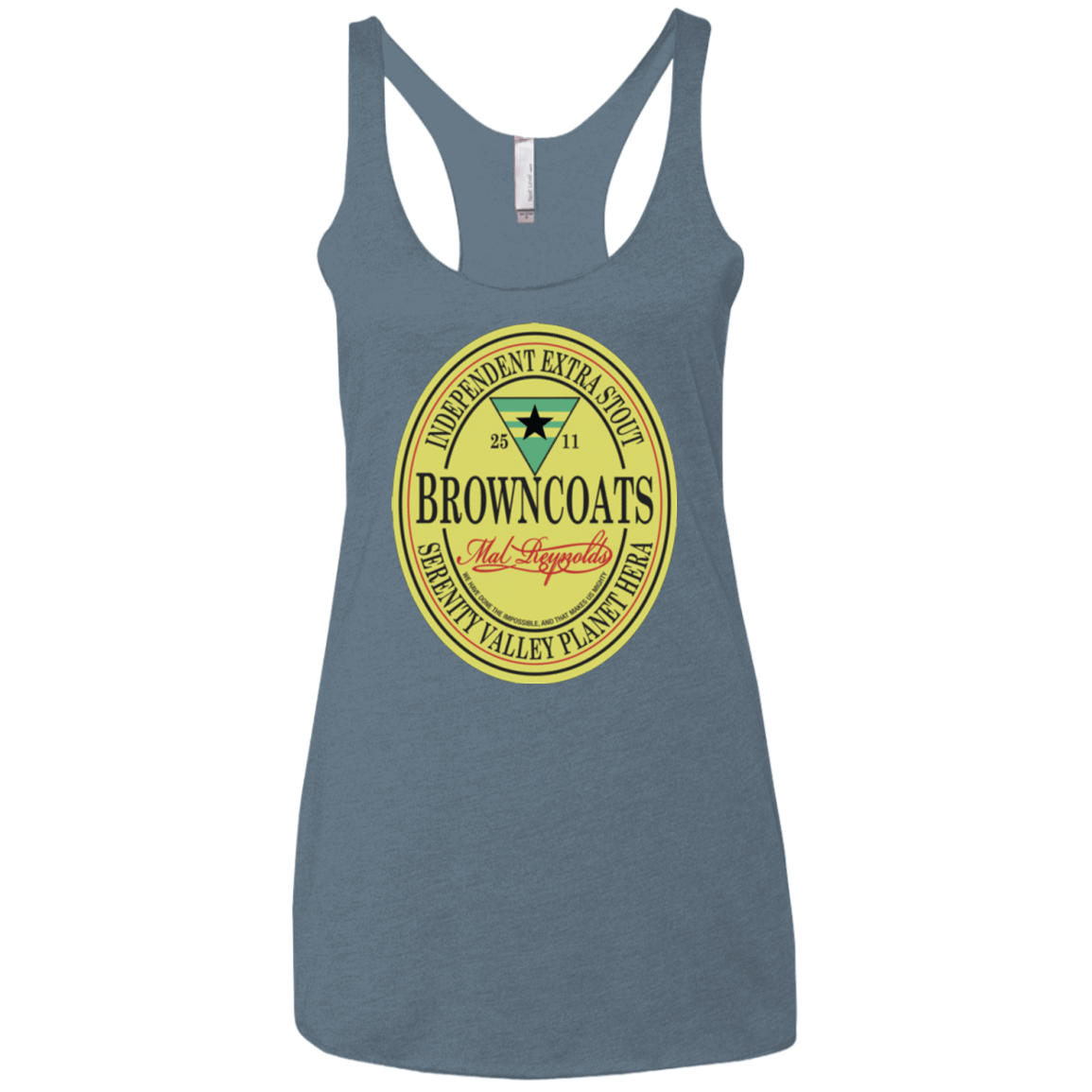T-Shirts Indigo / X-Small Browncoats Stout Women's Triblend Racerback Tank