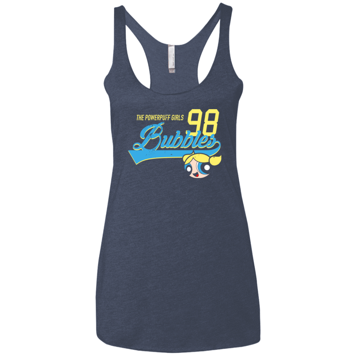 T-Shirts Vintage Navy / X-Small Bubbles Women's Triblend Racerback Tank