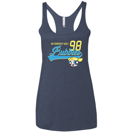 T-Shirts Vintage Navy / X-Small Bubbles Women's Triblend Racerback Tank