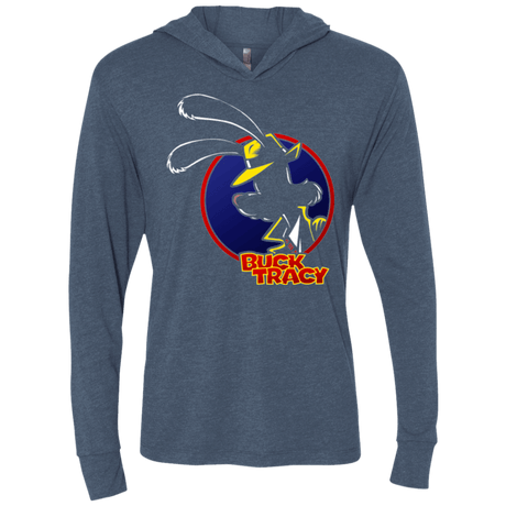 T-Shirts Indigo / X-Small Buck Tracy Triblend Long Sleeve Hoodie Tee